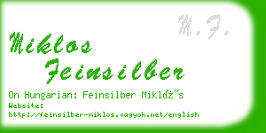 miklos feinsilber business card